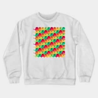 Ghost Tessellation Pattern (Retro Color) Crewneck Sweatshirt